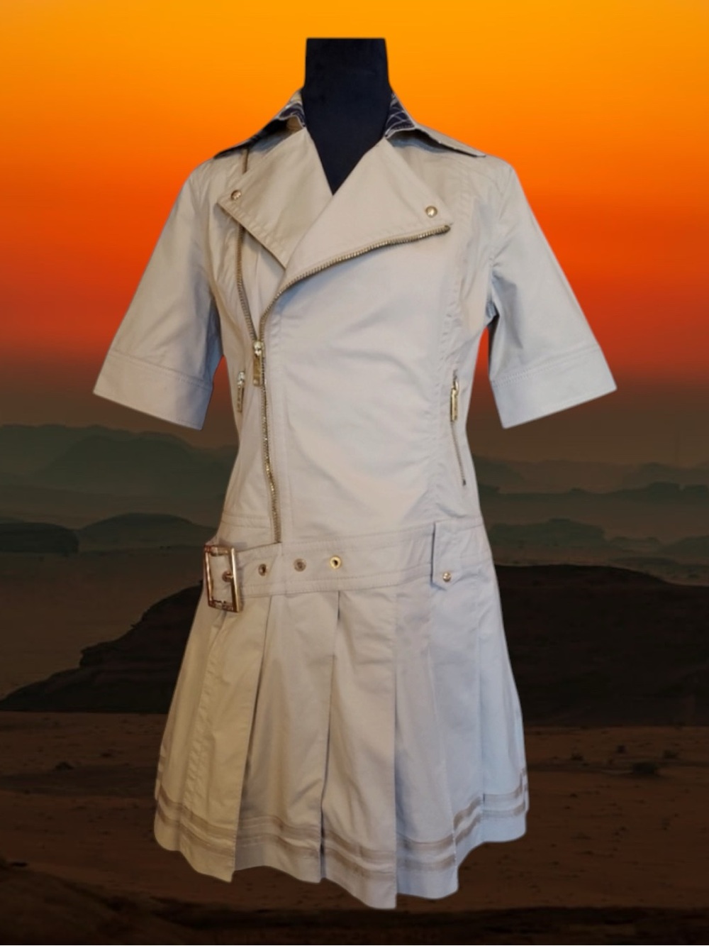 Vintage E Land Cargo Moto Utility Gorpcore Military Dark Academia Preppy Dress M